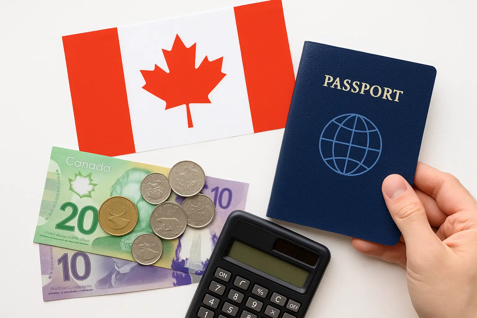 تكاليف الهجرة إلى كندا 2025 مع توضيح الرسوم الرسمية وإثبات الأموال والمصاريف المتوقعة للمهاجرين.